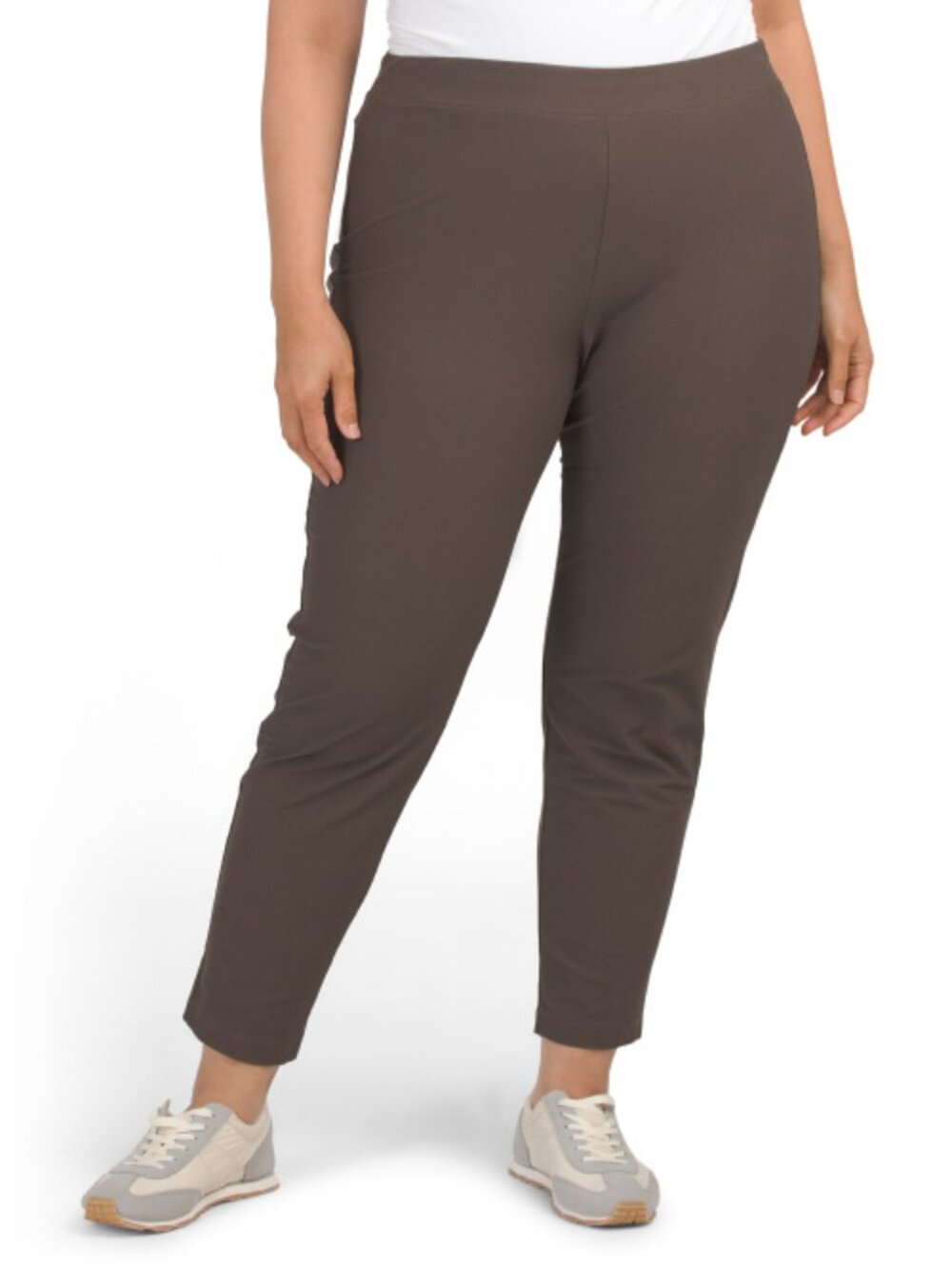 EILEEN FISHER Plus Stretch Crepe Ankle Pants